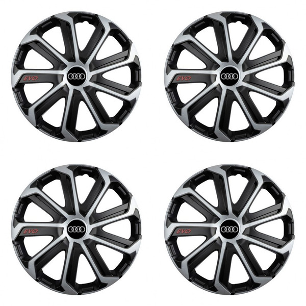 puklice pre  Audi 15 Evo black&silver