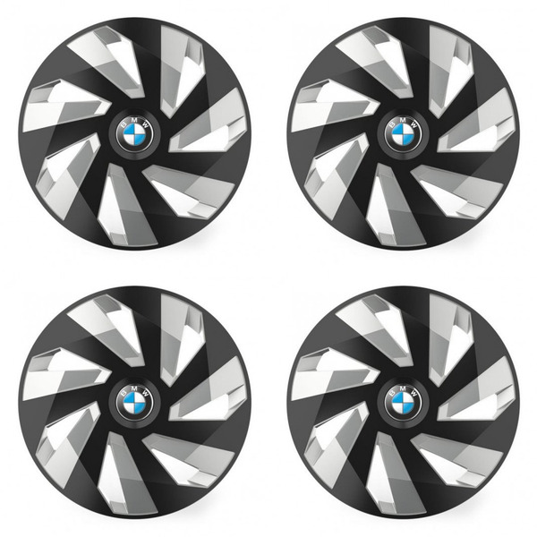puklice pre BMW 16 Vector RC black and silver