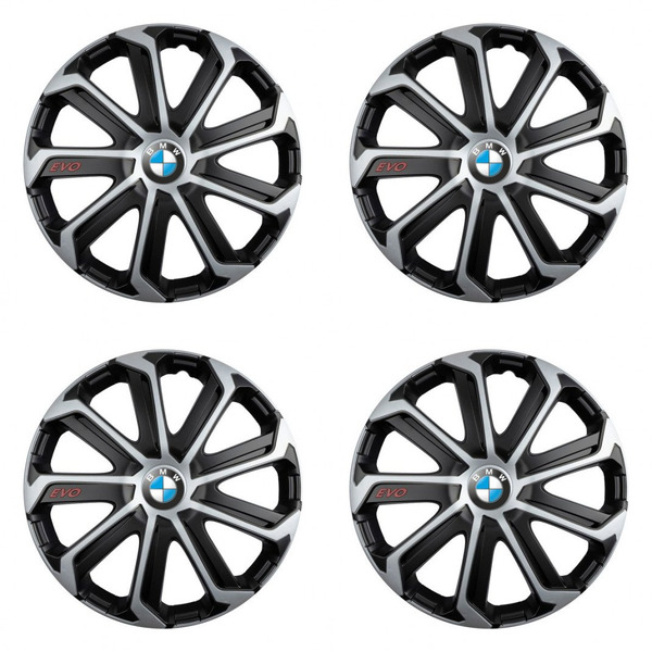 puklice pre BMW 14 Evo black&silver