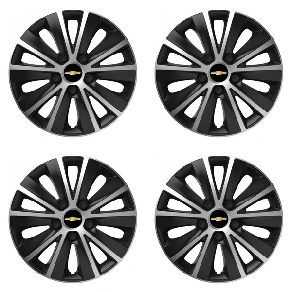 puklice pre  Chevrolet 14 RAPIDE silver and black