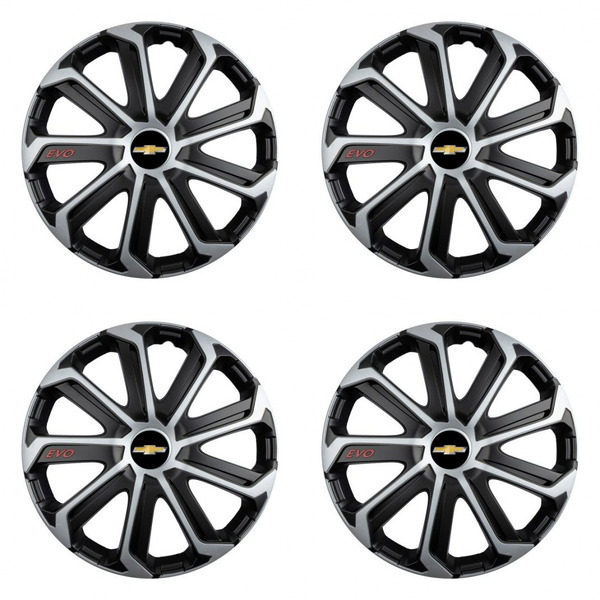 puklice pre  Chevrolet 16 Evo black&silver