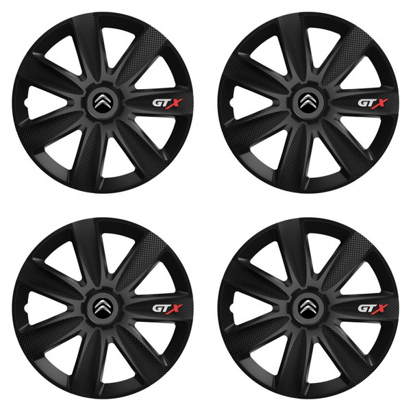 puklice pre  Citroen 16 GTX CARBON black