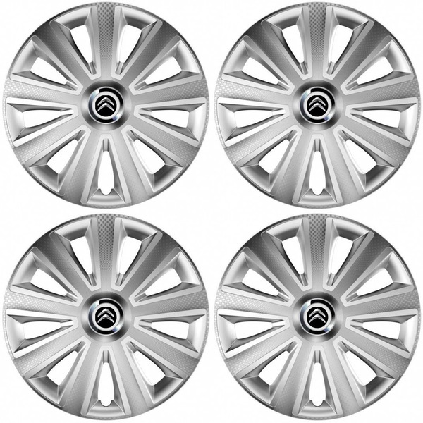 puklice pre  Citroen 16 Aviator carbon RC 16 silver