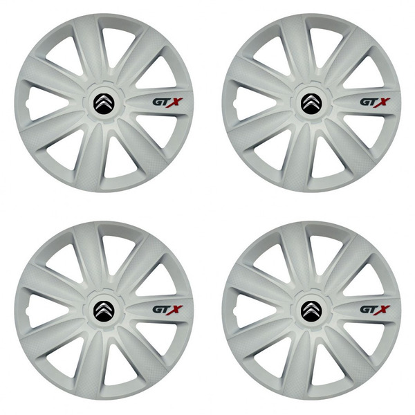 puklice pre  Citroen 17 GTX carbon white