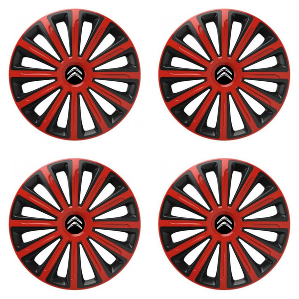 puklice pre  Citroen 15 TREND red and black