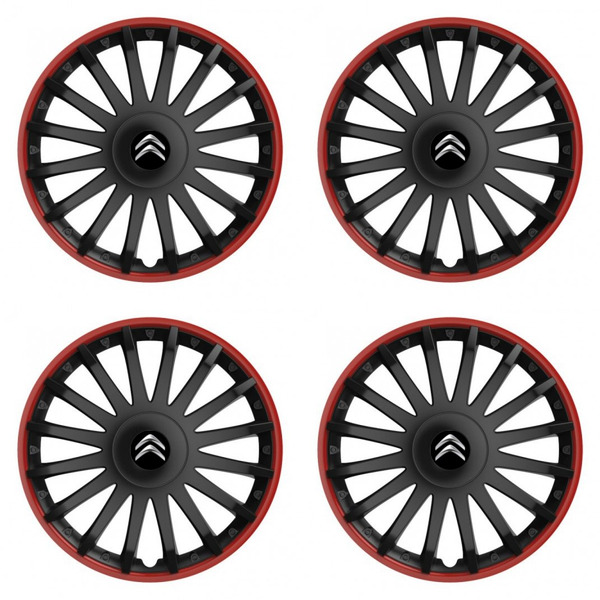 puklice pre  Citroen 16 CRYSTAL RO black