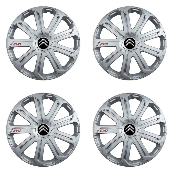 puklice pre  Citroen 16 Evo silver