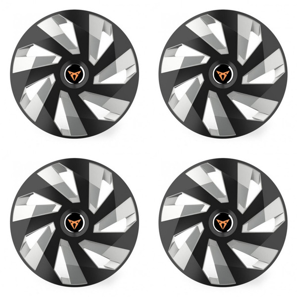 puklice pre  Cupra 14 Vector RC black and silver