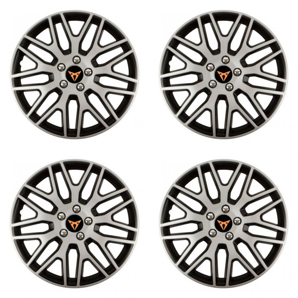 puklice pre  Cupra 14 Dakar NC silver and black