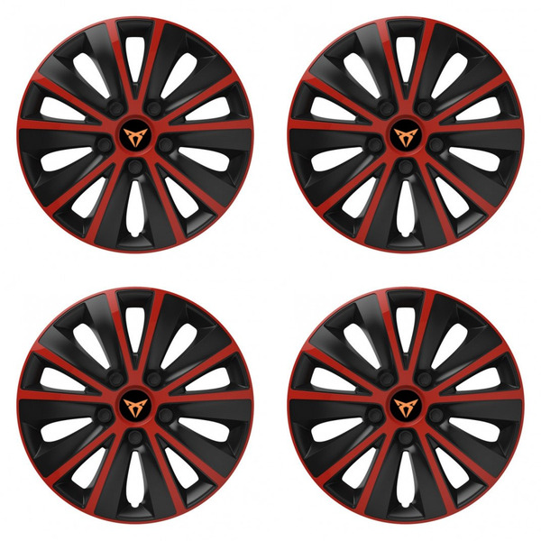 puklice pre  Cupra 14 RAPIDE red and black