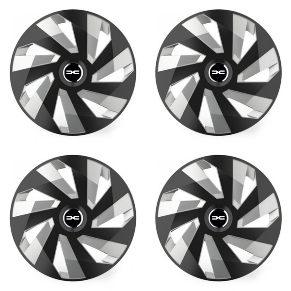 puklice pre  Dacia (nové logo) 16 Vector RC black and silver