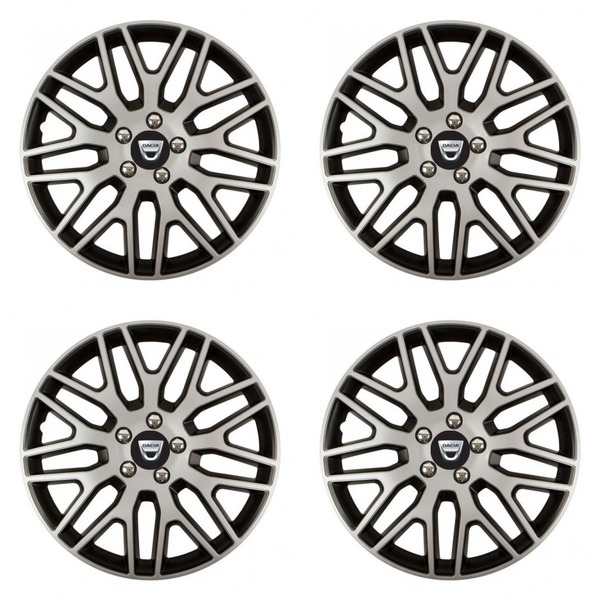 puklice pre  Dacia (staršie logo) 16 Dakar NC silver and black