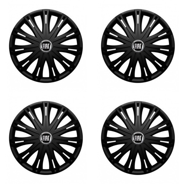 puklice pre  Fiat (čierny) 15 SPARK BLACK