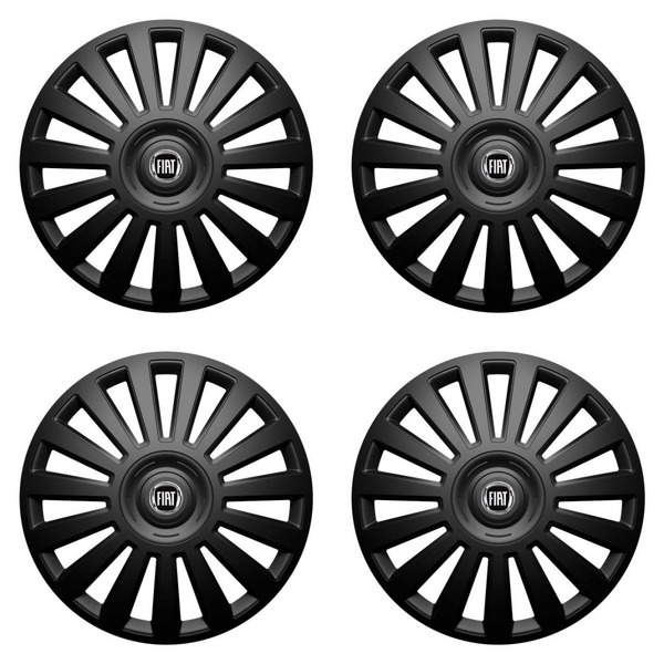 puklice pre  Fiat (čierny) 16 Luxury black