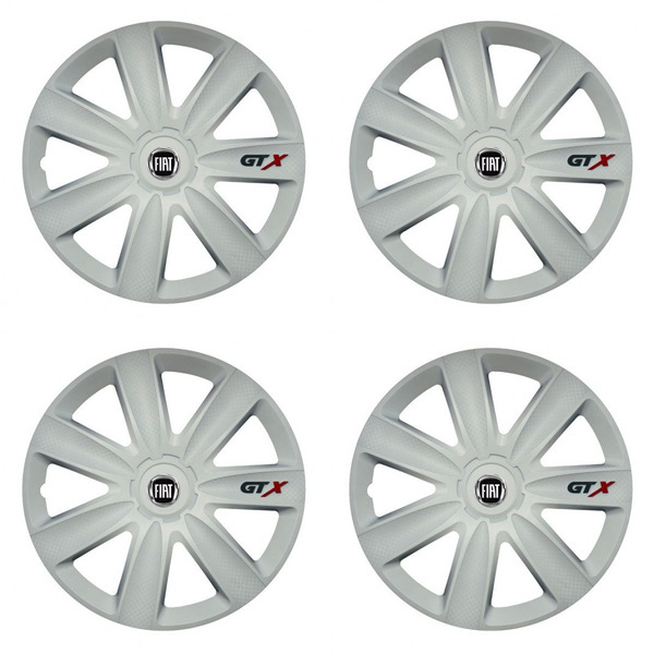 puklice pre  Fiat (čierny) 15 GTX carbon white