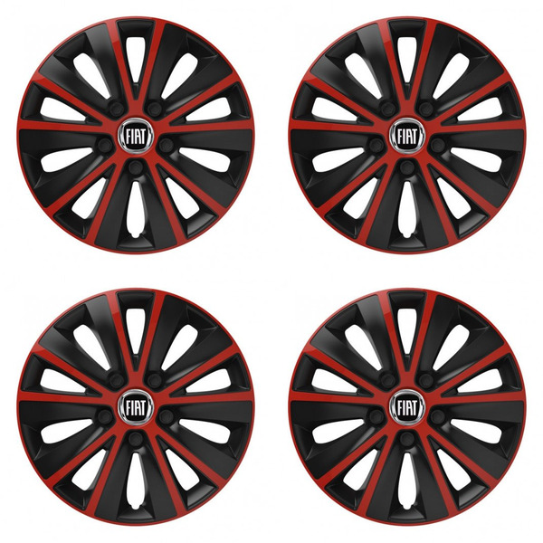 puklice pre  Fiat (čierny) 16 RAPIDE red and black