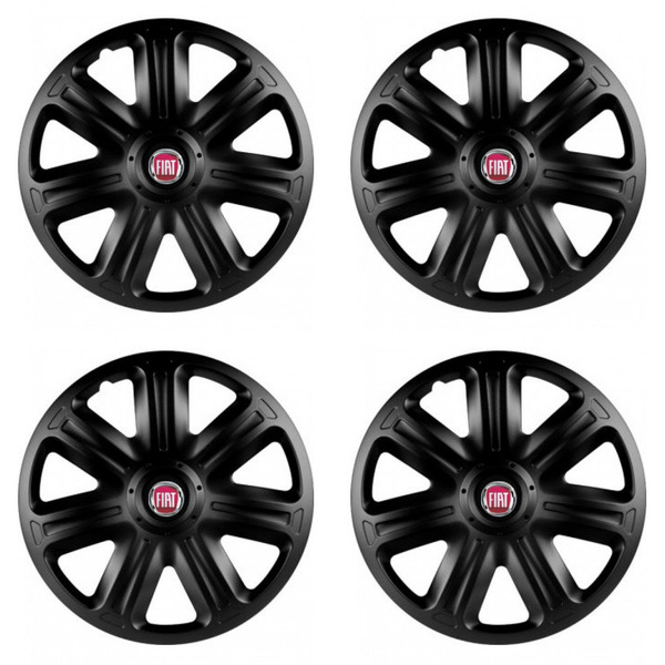 puklice pre  Fiat (červené) 15 COMFORT BLACK