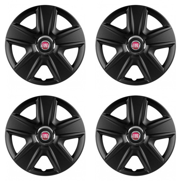 puklice pre  Fiat (červené) 14 ESPRIT RC BLACK