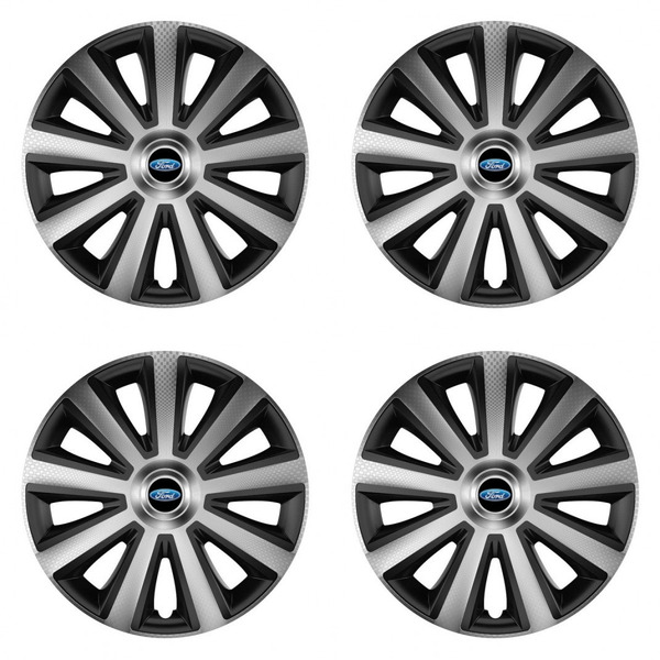 puklice pre  Ford 14 Aviator carbon silver&black