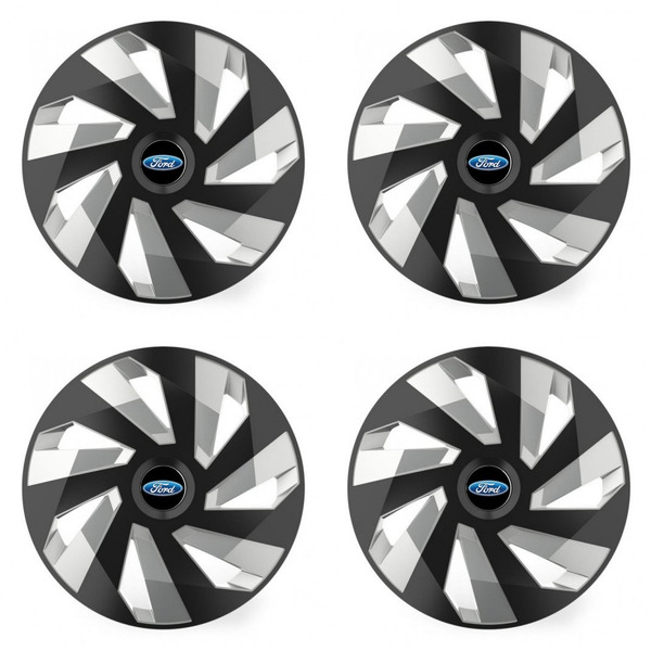 puklice pre  Ford 14 Vector RC black and silver