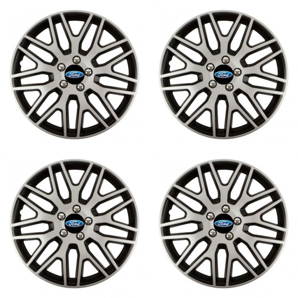 puklice pre  Ford 14 Dakar NC silver and black