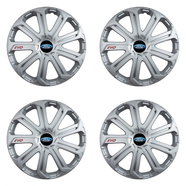 puklice pre  Ford 14 Evo silver