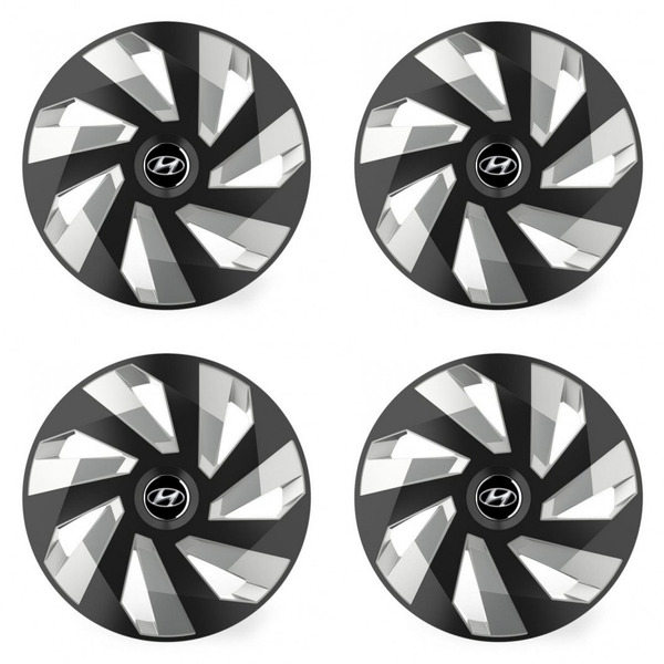 puklice pre  Hyundai 16 Vector RC black and silver