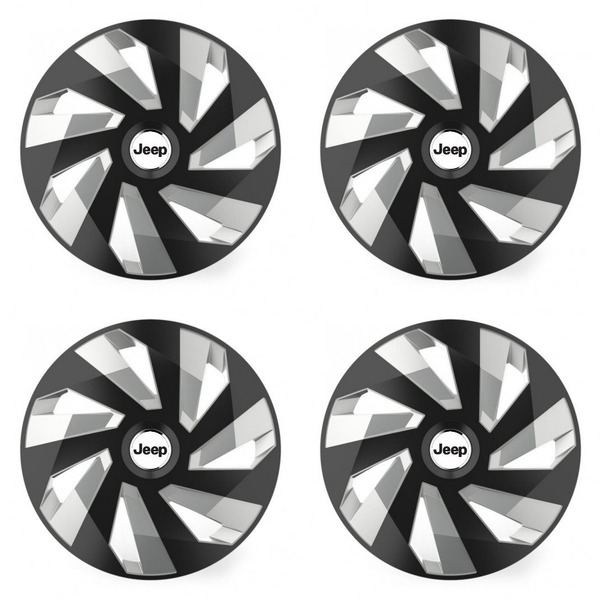 puklice pre  Jeep 16 Vector RC black and silver