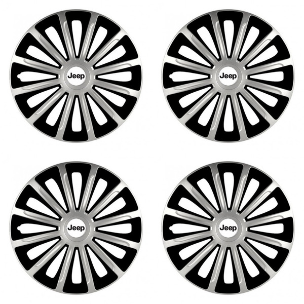 puklice pre  Jeep 16 TREND silver and black