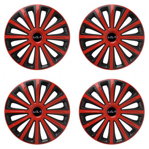 puklice pre  Kia (nové logo) 16 TREND red and black
