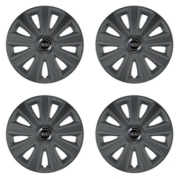 puklice pre  Kia (staršie logo) 16 Aviator carbon RC16 grafite