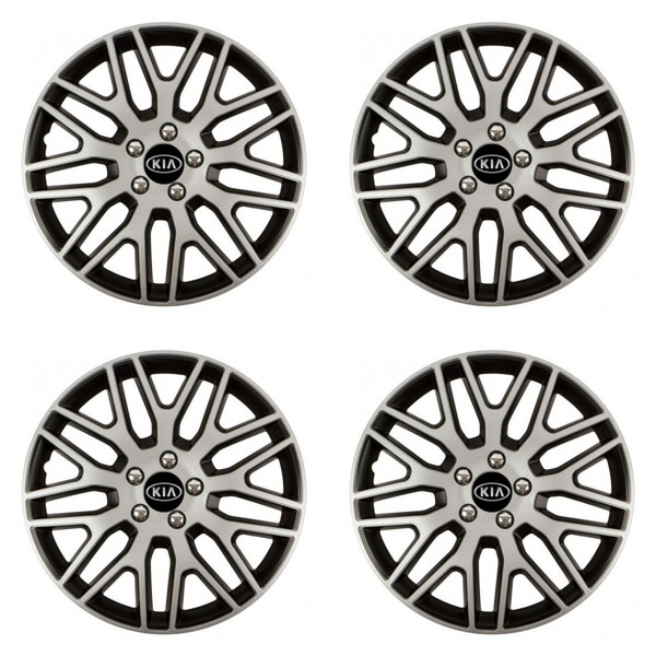 puklice pre  Kia (staršie logo) 14 Dakar NC silver and black
