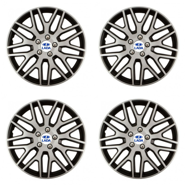 puklice pre  Lada 14 Dakar NC silver and black