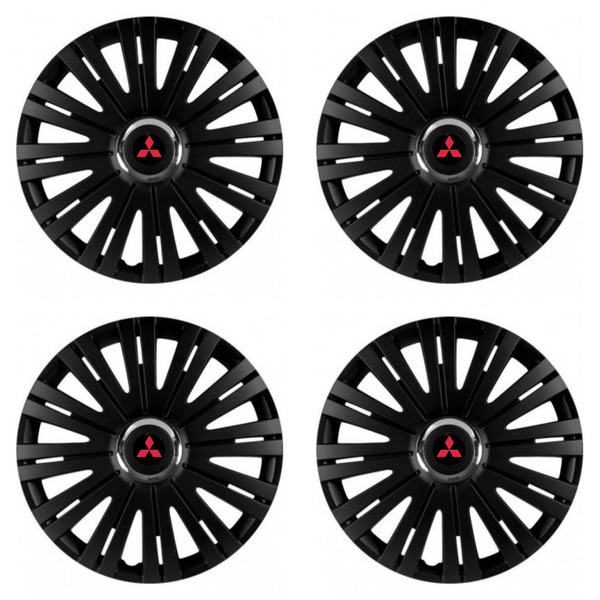 puklice pre  Mitsubishi (červené) 14 ACTIVE RC BLACK