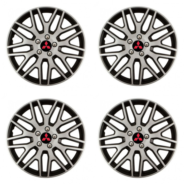 puklice pre  Mitsubishi (červené) 16 Dakar NC silver and black