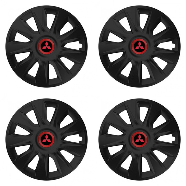 puklice pre  Mitsubishi (červené) 15 STRATOS RR black