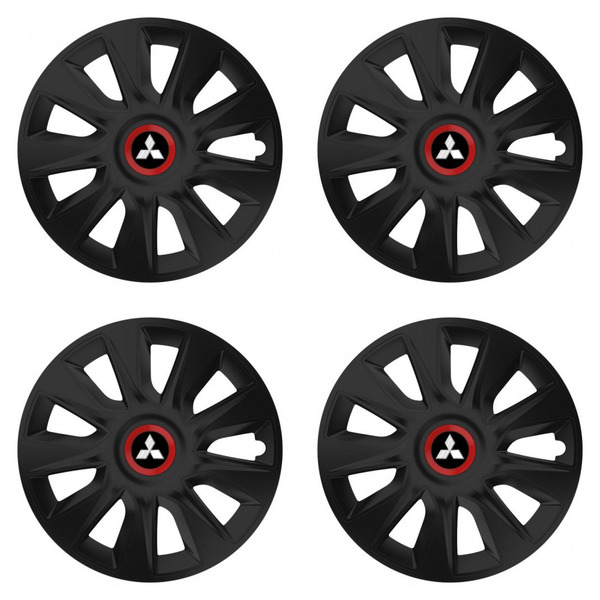 puklice pre  Mitsubishi (strieborné) 17 STRATOS RR black