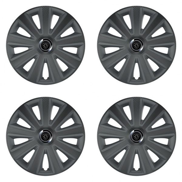 puklice pre  Peugeot (nové logo) 15 Aviator carbon grafite