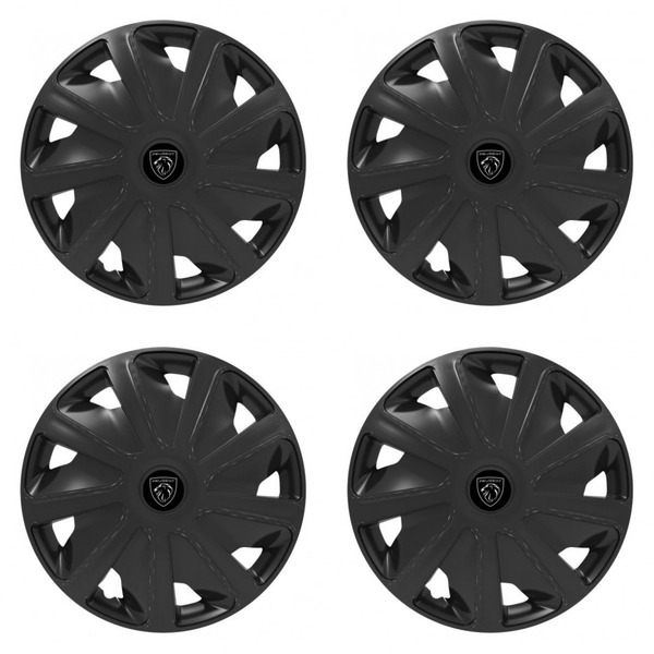 puklice pre  Peugeot (nové logo) pre dodávky 16 Craft black