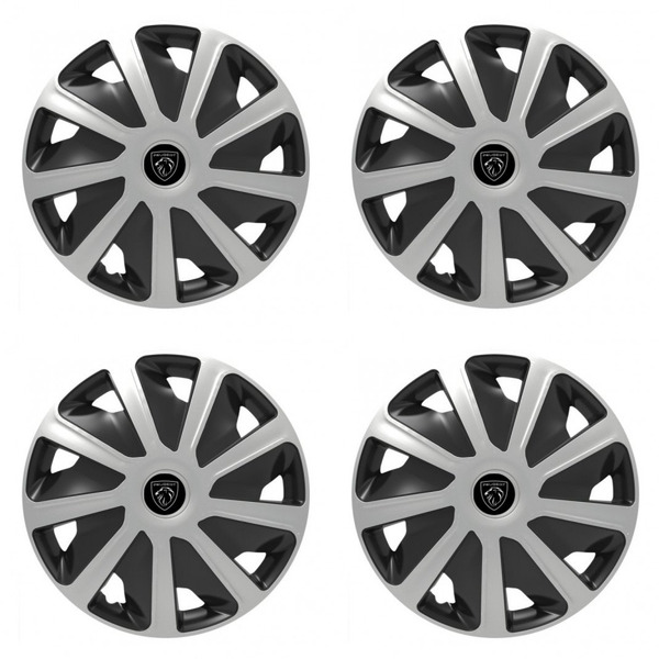 puklice pre  Peugeot (nové logo) pre dodávky 16 Craft silver and black