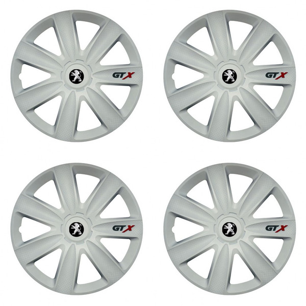 puklice pre  Peugeot (staršie logo) 17 GTX carbon white