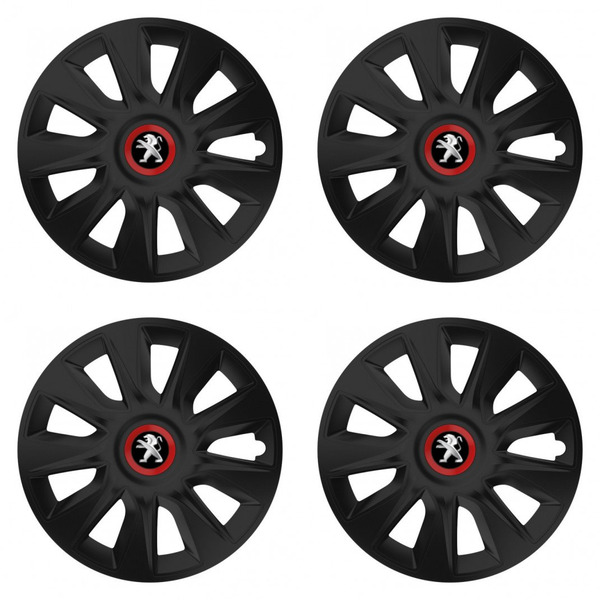 puklice pre  Peugeot (staršie logo) 17 STRATOS RR black