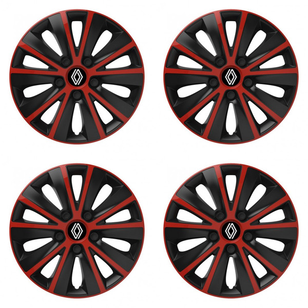 puklice pre  Renault (nové logo) 14 RAPIDE red and black
