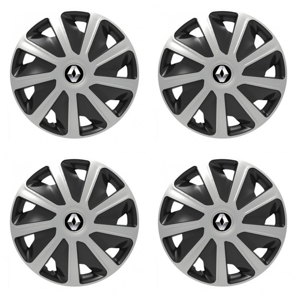 puklice pre  Renault (staršie logo) pre dodávky 16 Craft silver and black