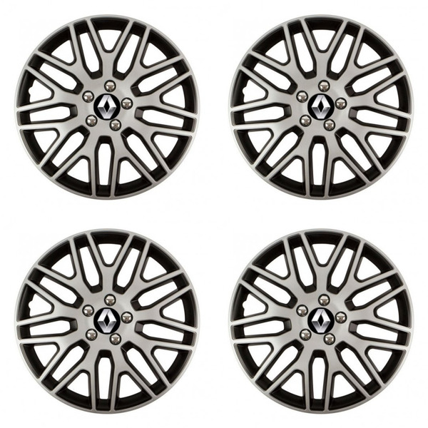 puklice pre  Renault (staršie logo) 16 Dakar NC silver and black