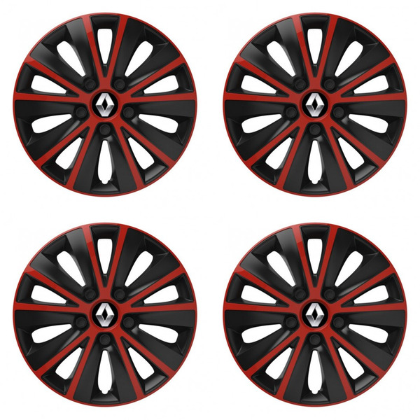 puklice pre  Renault (staršie logo) 16 RAPIDE red and black