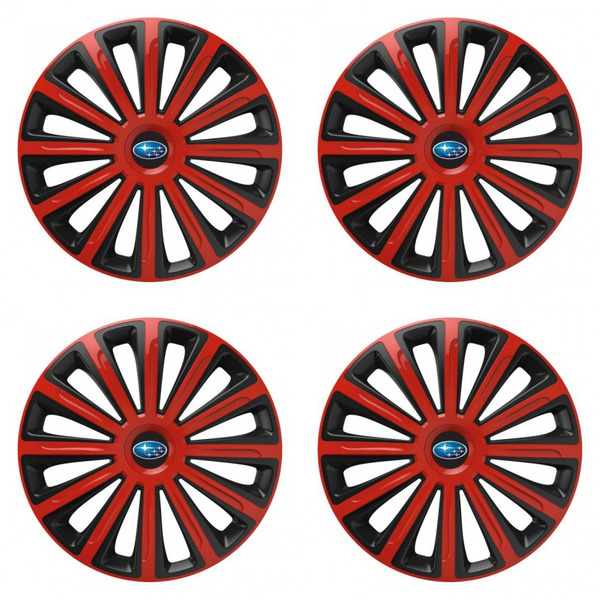 puklice pre  Subaru 15 TREND red and black