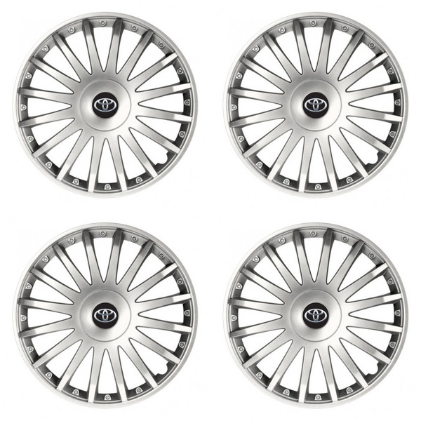 puklice pre  Toyota 16 CRYSTAL silver