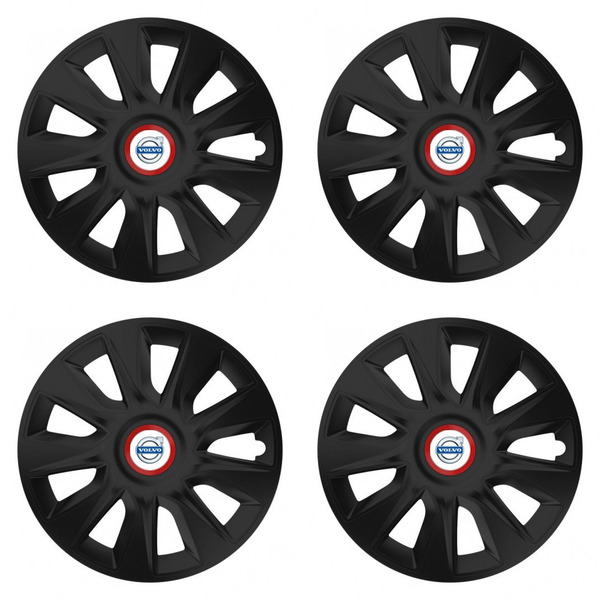 puklice pre  Volvo (biele) 17 STRATOS RR black