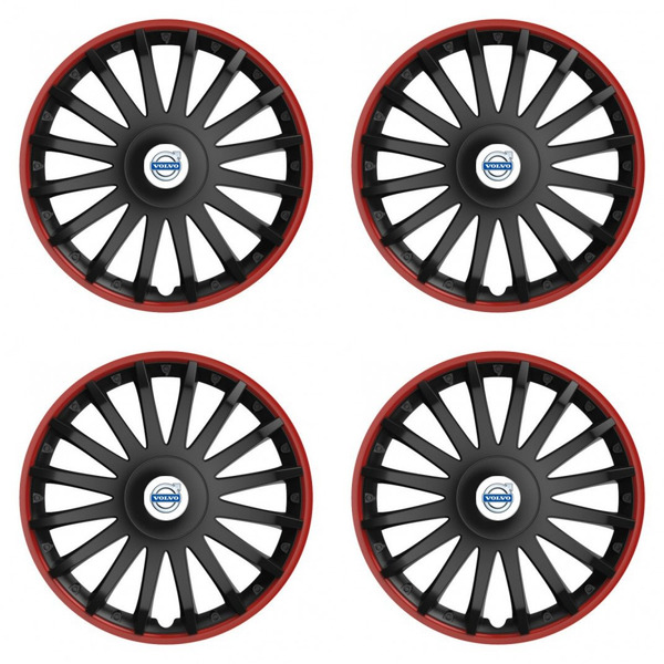 puklice pre  Volvo (biele) 15 CRYSTAL RO black